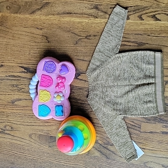 Tucker+Tate teddy bear brown knit crewneck long sleeves ribbed sweate sz9mo new - Picture 8 of 8